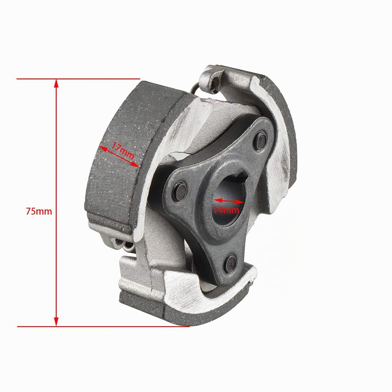 Embrayage centrifuge générique à 3 mâchoires pour 43, 47 et 49 cm3 de pocket-bike, motos de cross, mini motos, quads