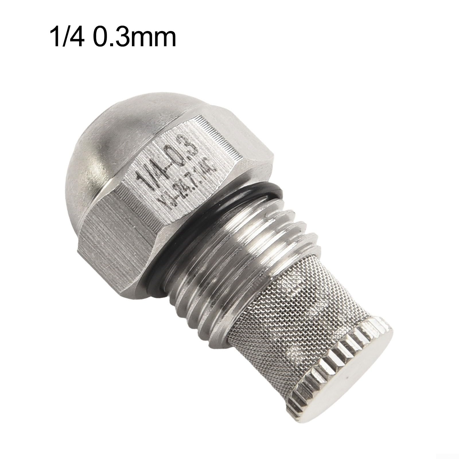 Buse de brume en acier inoxydable 1/4 BSPT Orifice de 0,3 à 1,5 mm pour pulvérisation fine, irrigation de jardin, refroidissement par brouillard paysager (0,3 mm)