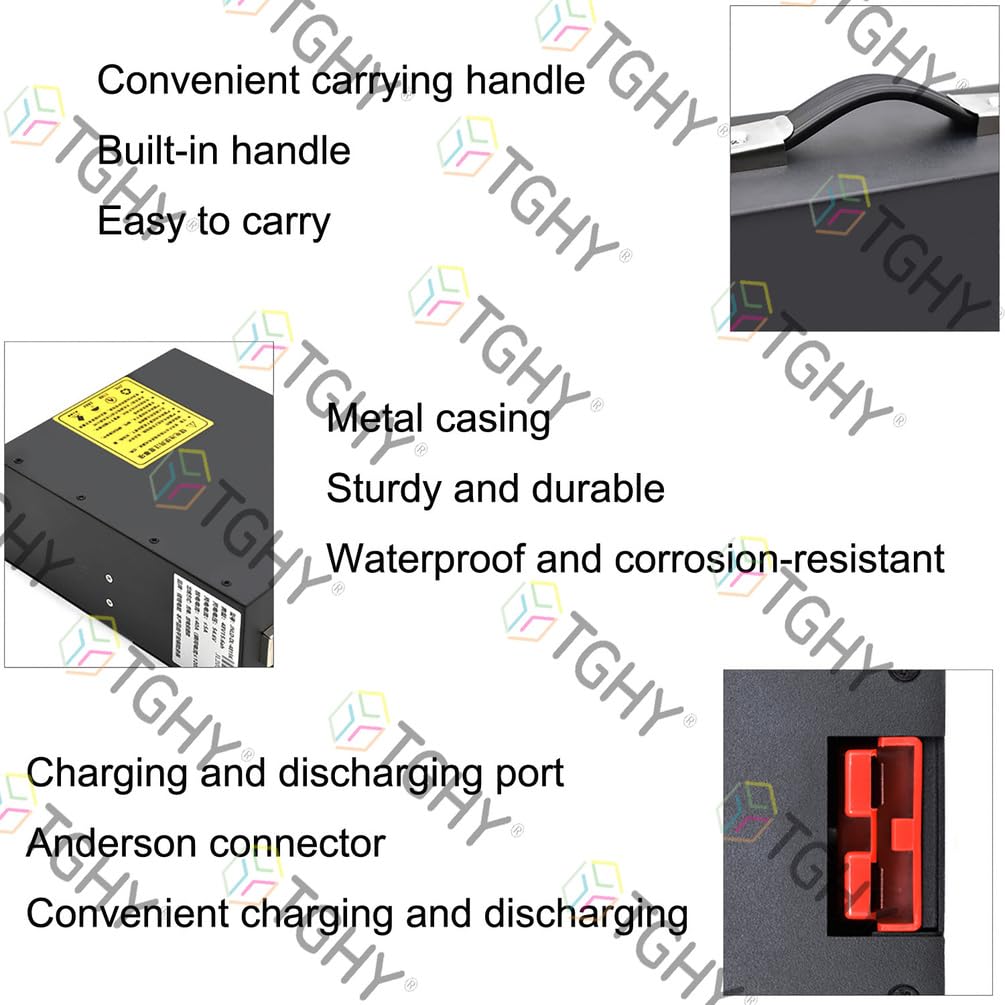 TGHY Batería de 48 V para montacargas eléctrico (48 V, 10,4 Ah, 15,6 Ah, 18 Ah), batería de Iones de Litio extraíble para Motor de transpaleta eléctrica de 0 a 900 W.,48v10.4ah