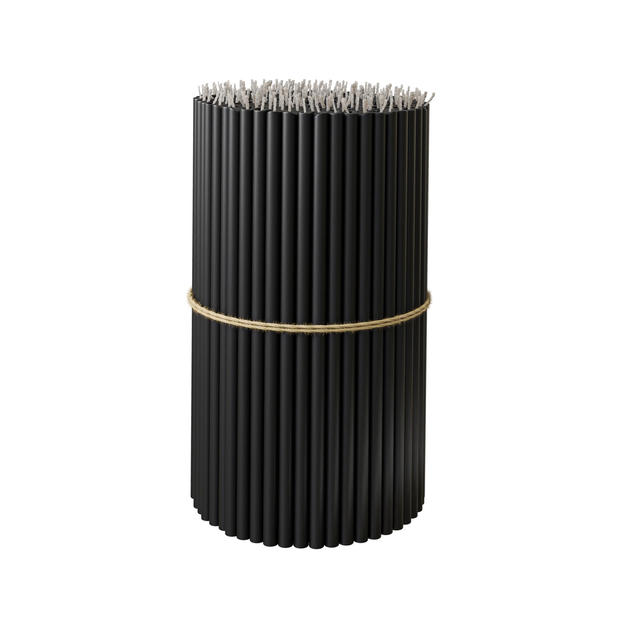 BlueBee 100%天然ブラック蜜蝋 繊細な蜂蜜の香り - 背が高く薄いテーパーキャンドル - 教会、家庭の装飾、誕生日、特別な機会に最適 - 50個パック (7インチ)