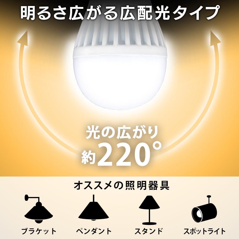 Amazon | アイリスオーヤマ LED電球 口金直径17mm 広配光 60W形相当