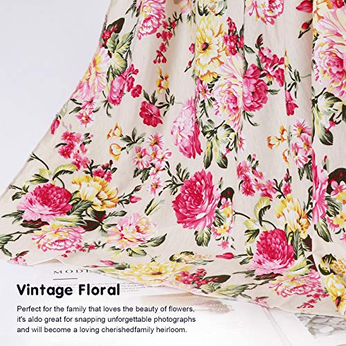 Image of DRESHOW BQUBO Receiving Blanket with Hat 1 Pack Newborn Baby Floral Printed Baby Shower Swaddle Gift