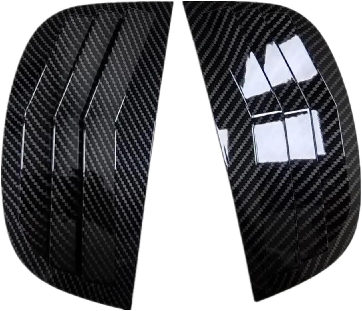 for Peugeot 208 2018 2019 2020 2021 2022 2023 2024 Car Rear Louver Window Side Shutter Cover Trim Sticker Vent Scoop Carbon ABS(Gloss Black)