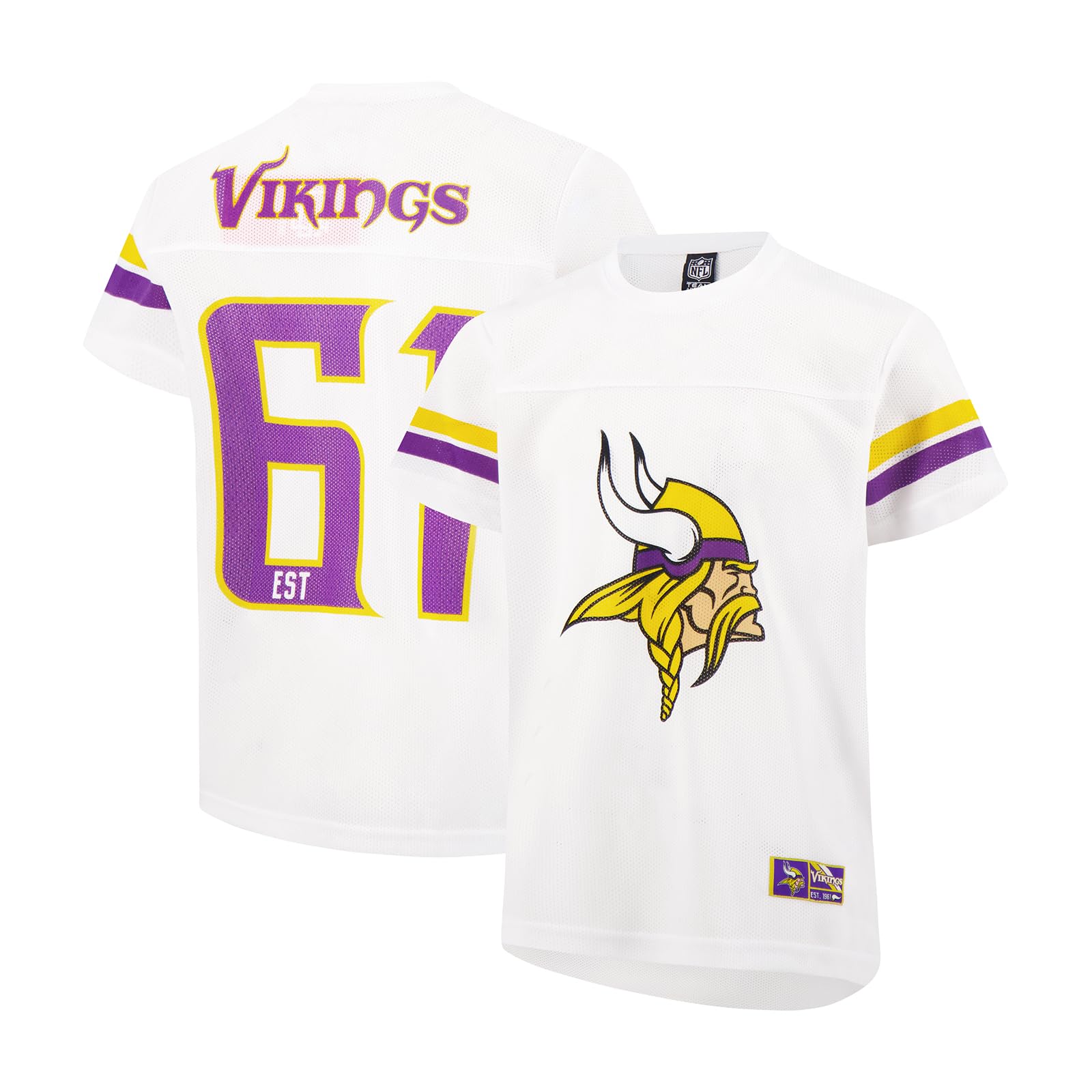 Ultra Game NFL Boys Mesh Vintage Jersey Tee Shirt