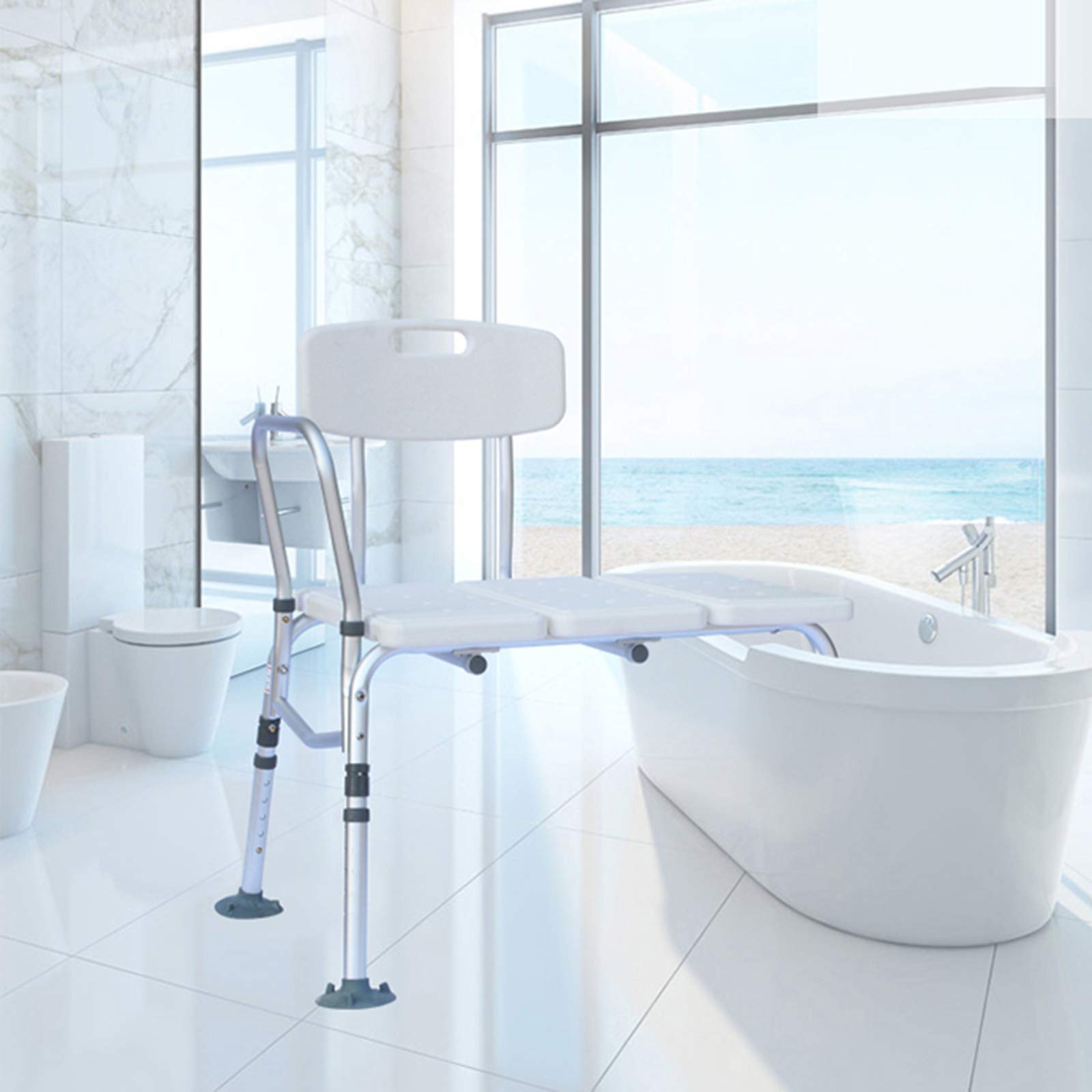 Silla de Ducha para Bancos de Ancianos Elevadores de Bañera de Altura Ajustable para Personas Mayores y Discapacitados Ayudas de Ducha Asiento de Ducha Taburete de Ducha con Brazos