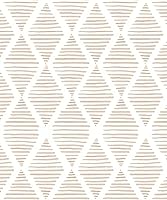 Vista 1 de Yun-aeon Papel tapiz de 17.7 x 120 pulgadas, diseño de rayas blancas y beige, papel de contacto moderno de diamante, geométrico, extraíble