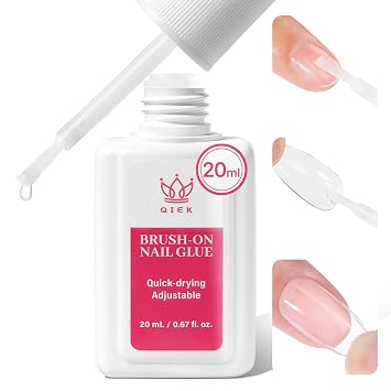Brush On Nail Glue for Press on Nails, 20ml No U V