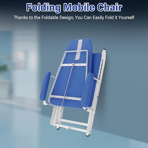 Miniatura 7 de Silla dental plegable portátil con luz LED, brazo giratorio de 360, silla de oficina dental ajustable para oficina dental en casa, spa de belleza,