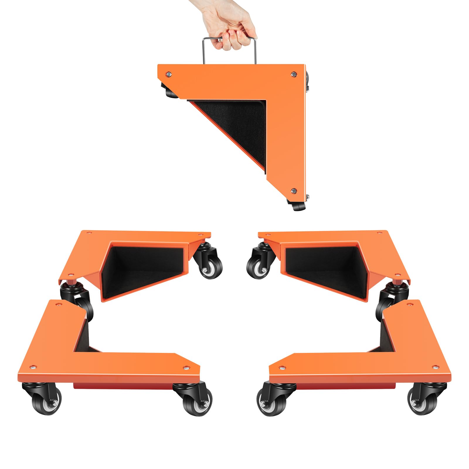 4 x Möbelroller Transportroller bis 639KG Belastbar - Möbel Dolly Roller Schwerlast Transportrollen Rollen für Möbel für Palettenmöbel