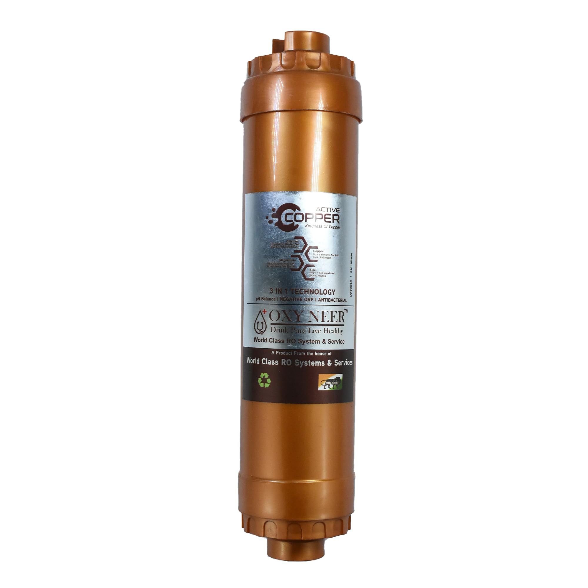 3 in 1 Copper Filter Cartridge for All Type of RO/UV/UF Water Filter & Purifier | Immunity Boosting Antioxidant Antibacterial Copper Mineral Cartridge | Food Grade Abs Plastic |-image-34