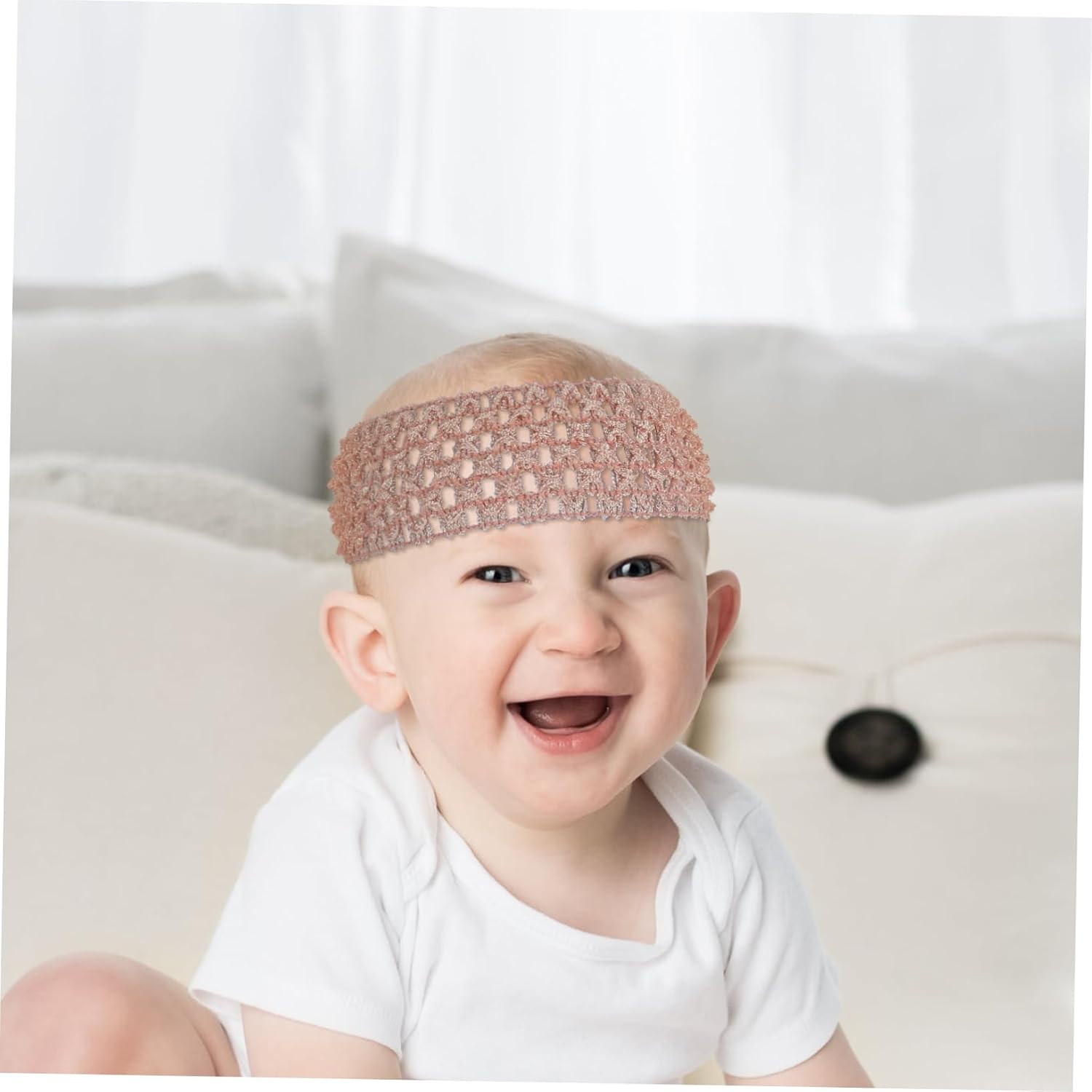 24Pcs Elastic Crochet Hairbands Random Color Headbands for Boy Girl and Young Soft and Stretchy Hair Accessories for Bows and Flowers