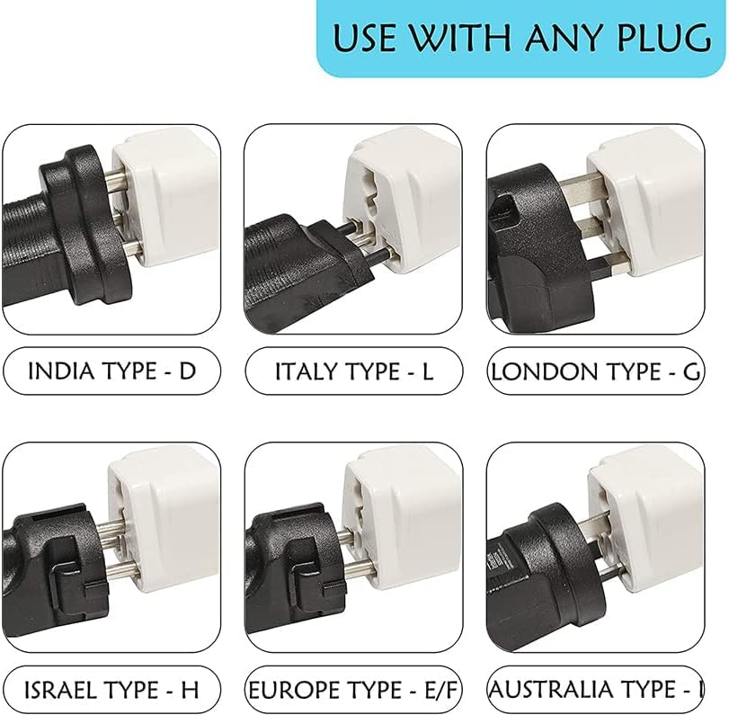Pack of 4 Universal Conversion Plug 3 Pin Socket Adapter, Convert UK/US/EU/Adaptor 5/6 Amp — Amazon image 6