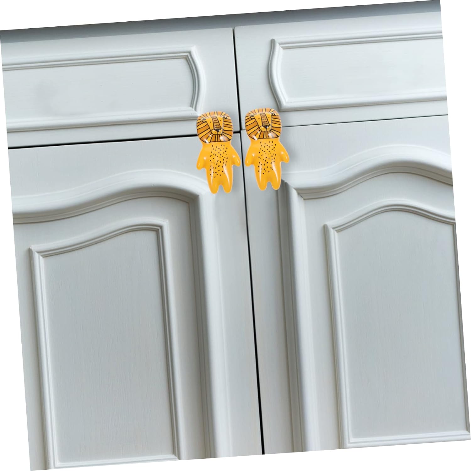 8pcs Cartoon Animal Drawer Knobs Cute Ceramic Cabinet Handles for Rooms Featuring Fox and Lion Designs for Dressers