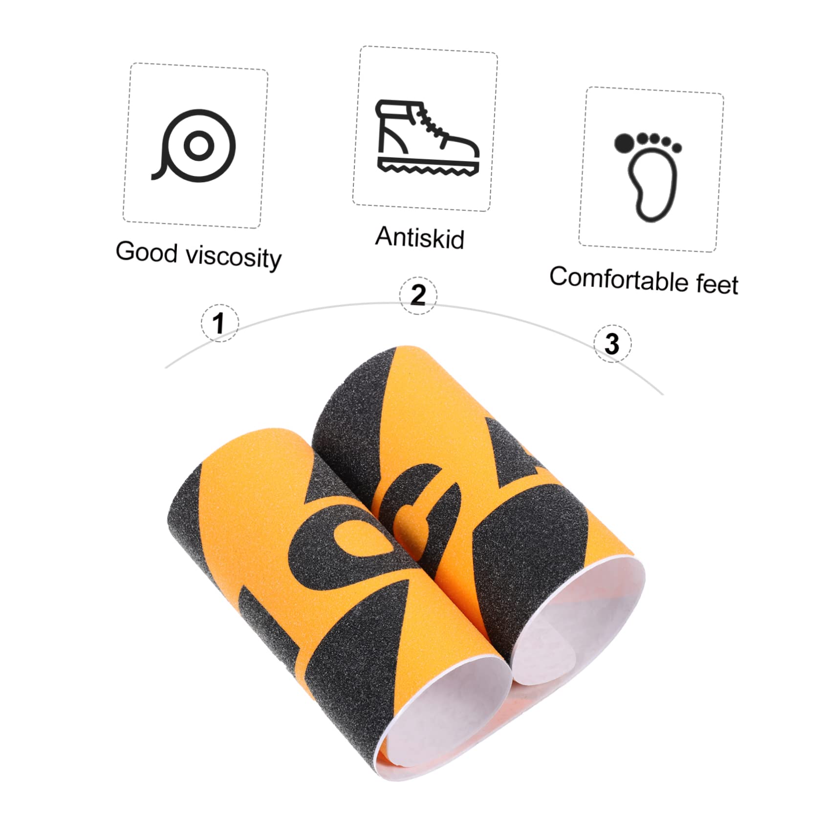 COSMEVIVI Outdoor Warning Stickers 4pcs Non-Skid Paste Safety Tape for Slippery Surfaces