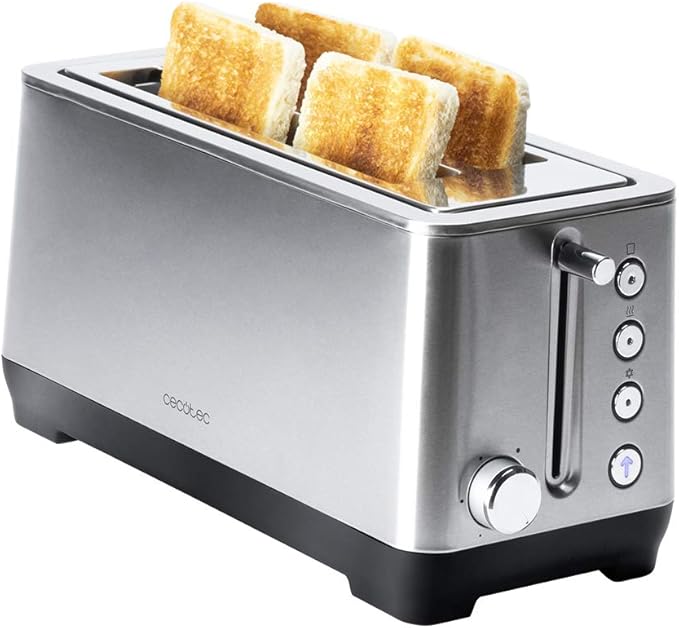 Cecotec Tostadora BigToast - Extra grande para 4 rebanadas