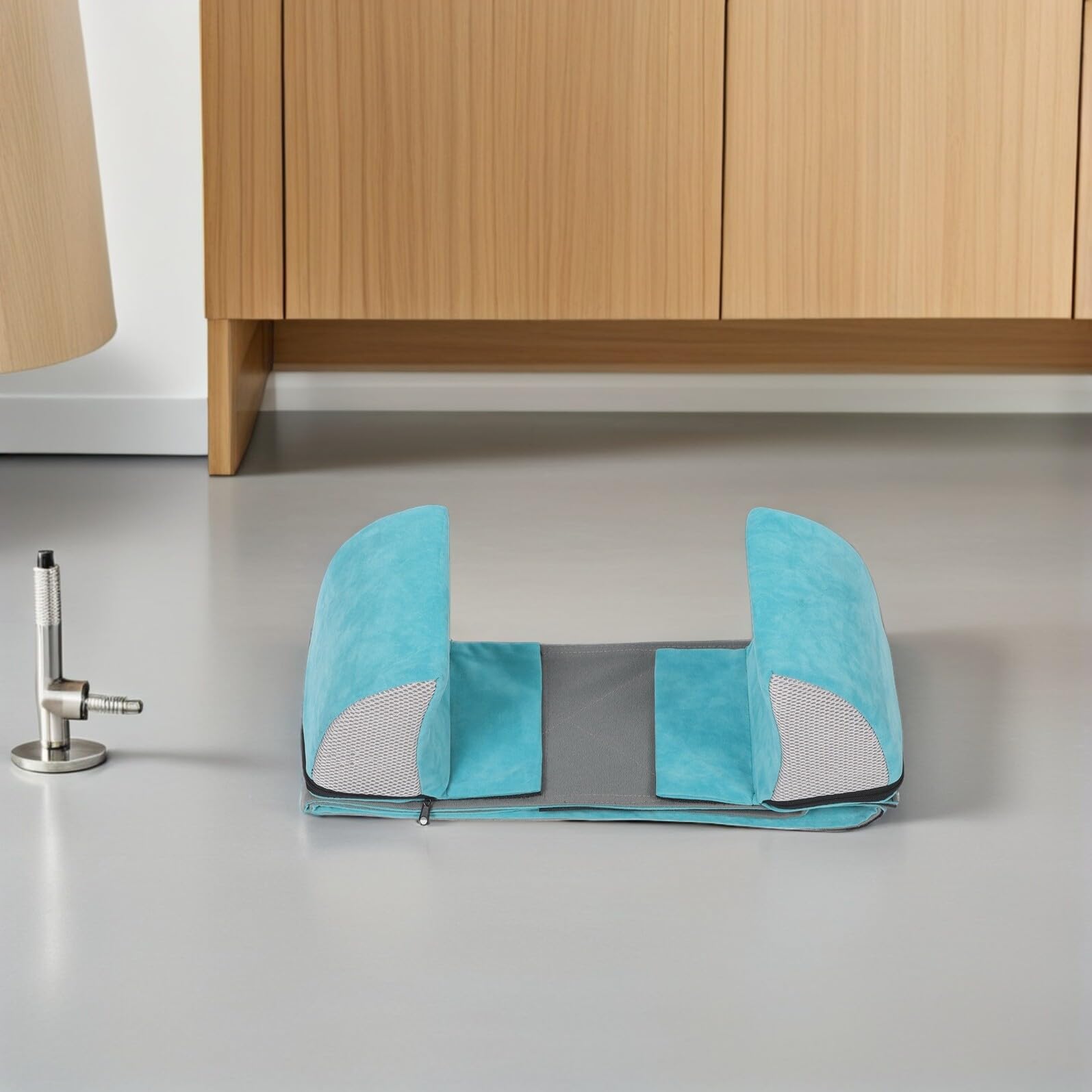 Cojín de Apoyo Lateral para Silla de Ruedas, Respaldo Lumbar | Antideslizante, Tela Esponja, Ajuste Flexible, Uso en Casa y Centros Médicos