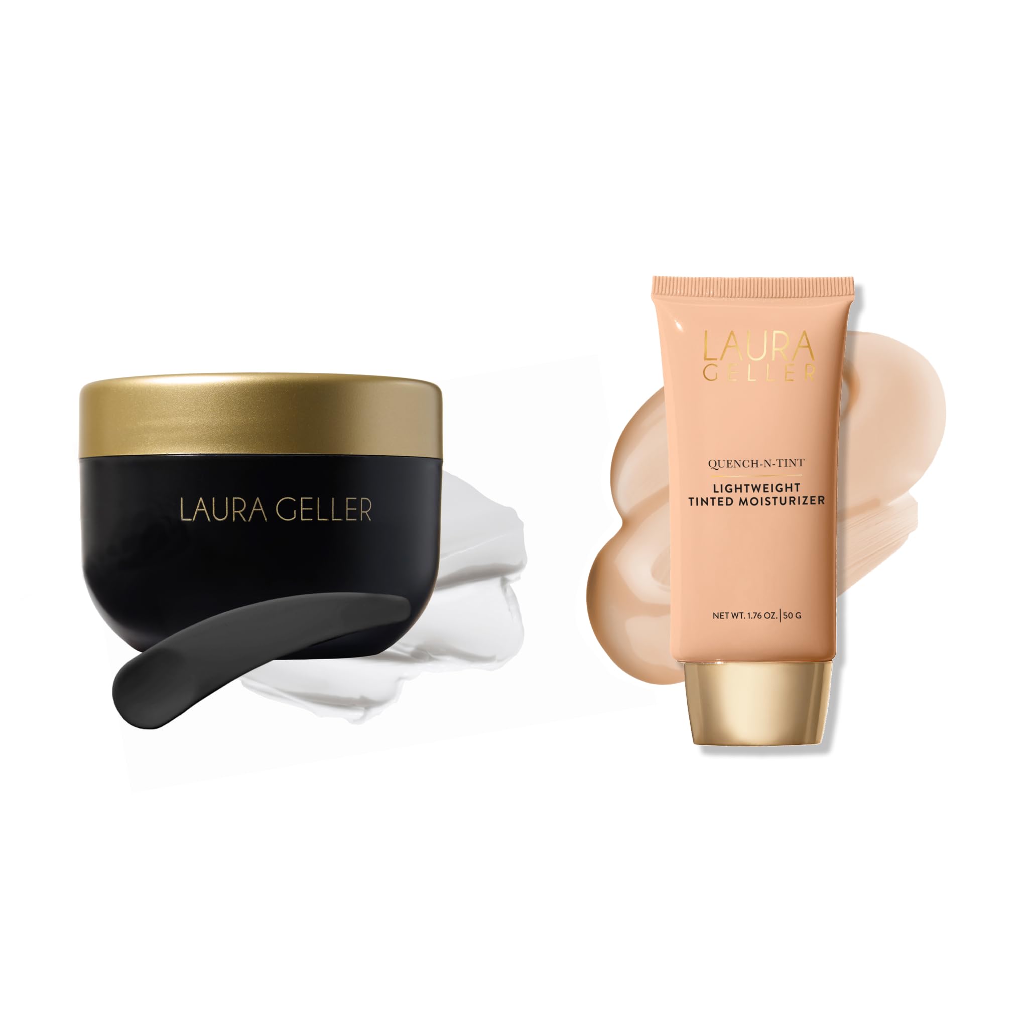 AURA GELLER Quench-n-Tint Hydrating Lightweight Tinted Moisturizer Cold Cream Cleanser light