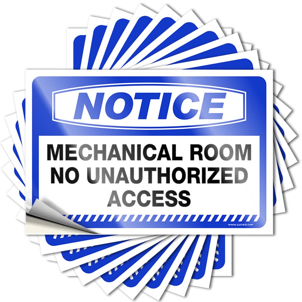 Fzfn Colour Notice Mechanical Room No Unauthorized Access Teen Girly - Tattoos Hat Waterproof Decal(12X18cm)