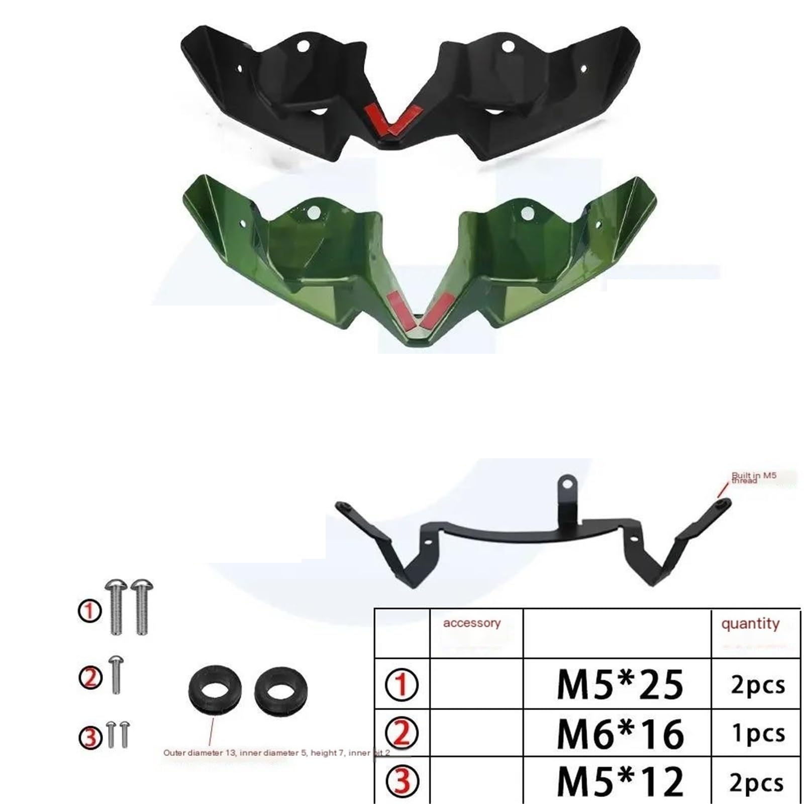 Front Bumper Splitter dachowy Pasuje do Kawasaki Z900 Z 900 2020-2025 Przedni spojler Winglet Aerodynamiczny skrzydłowy Akcesoria motocyklowe
