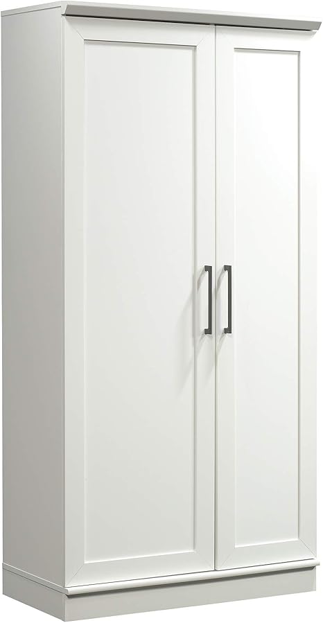 Amazon Com Sauder Homeplus Collection Storage Cabinet Soft White Finish L 35 35 X W 17 09 X H 71 22 Home Kitchen