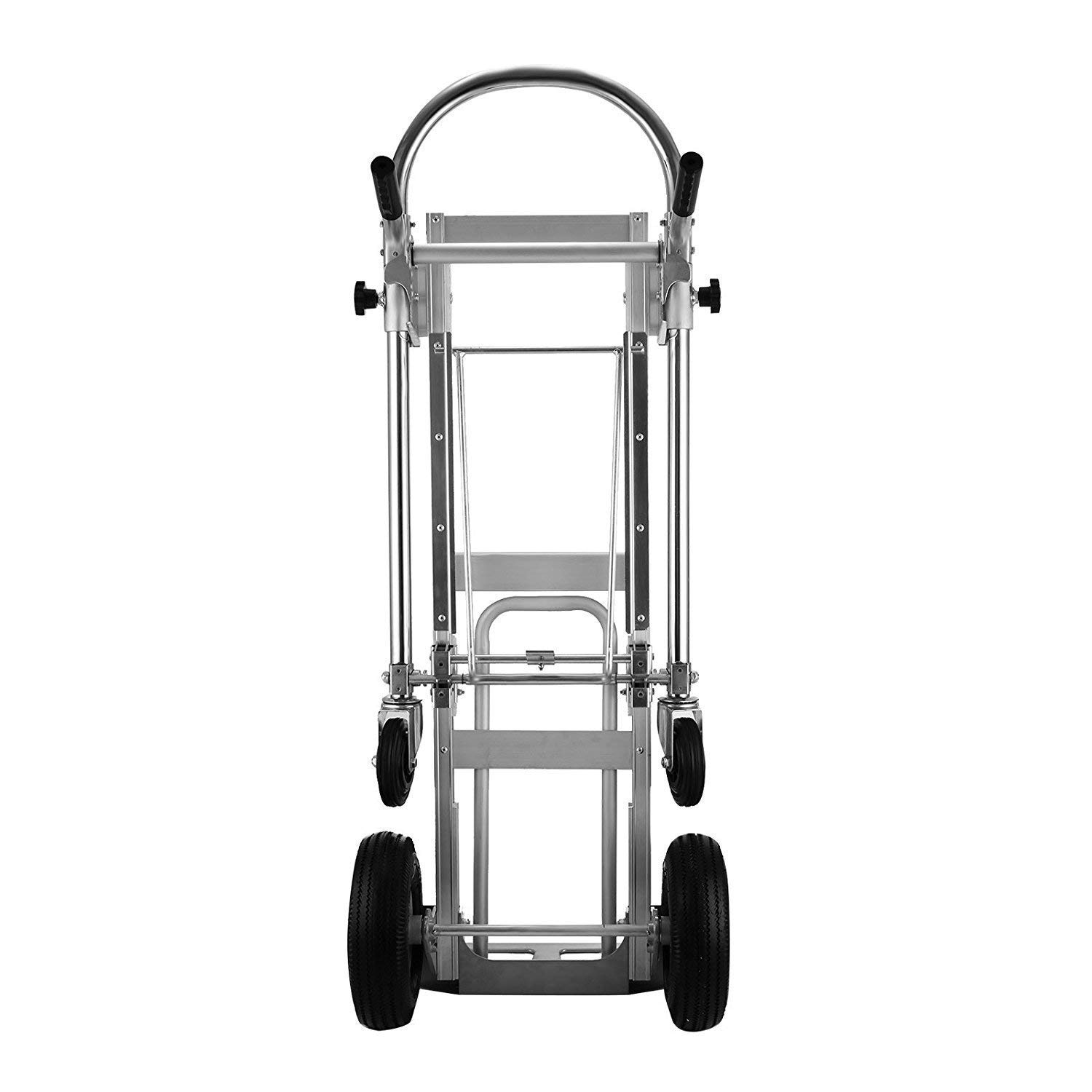 Chariot de Transport Pliable 350kg Chariot Manuel 3 en 1 Diable Multi-Usage Coulisseau d'Escalier en Aluminium 350kg Chariot avec Roues en Plastique Chariot Empilable Charge Lourd