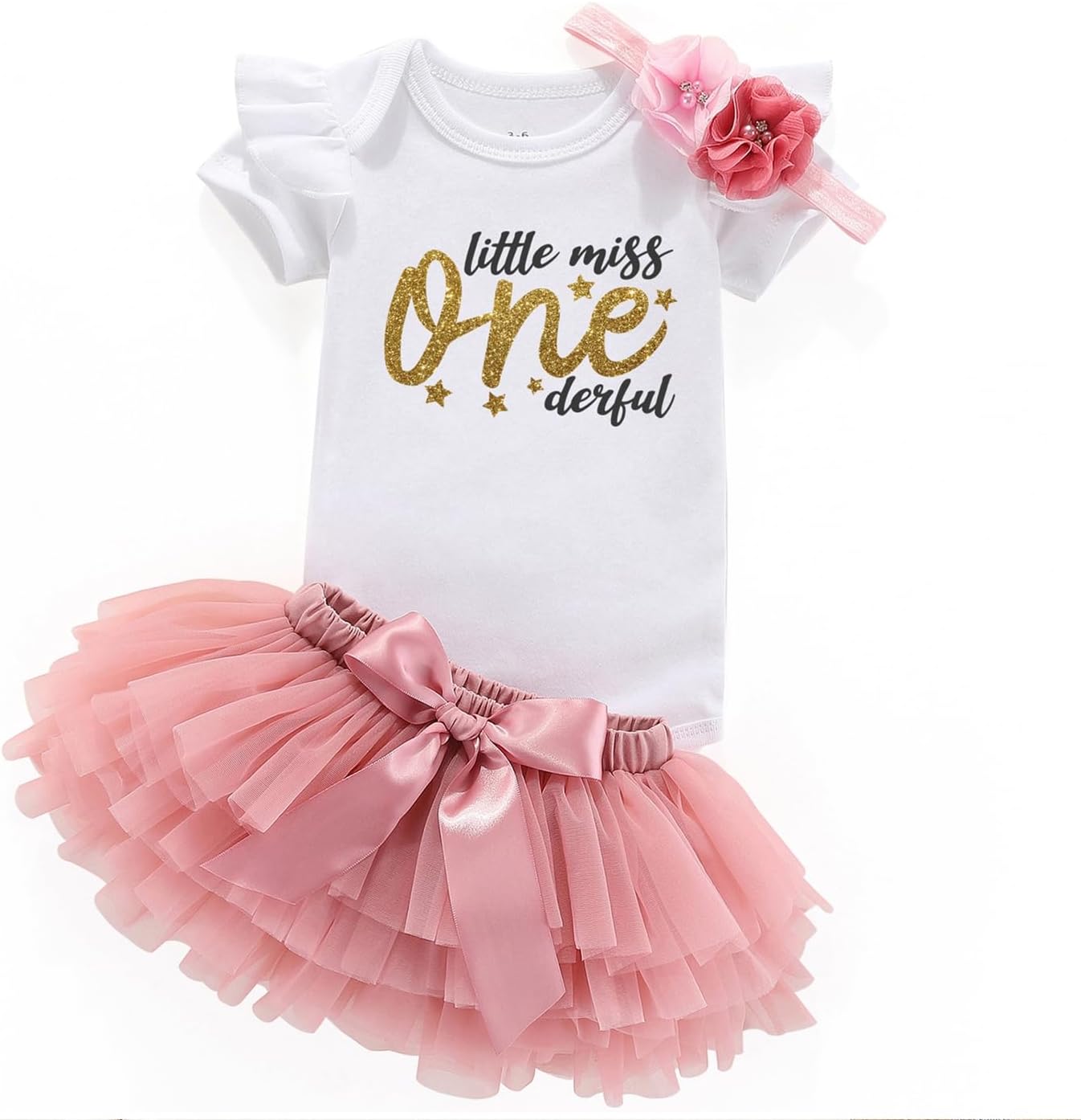 Little Miss Onederful 1St Birthday Girl Outfit Tutu For Baby Girl First Birthday Outfits
