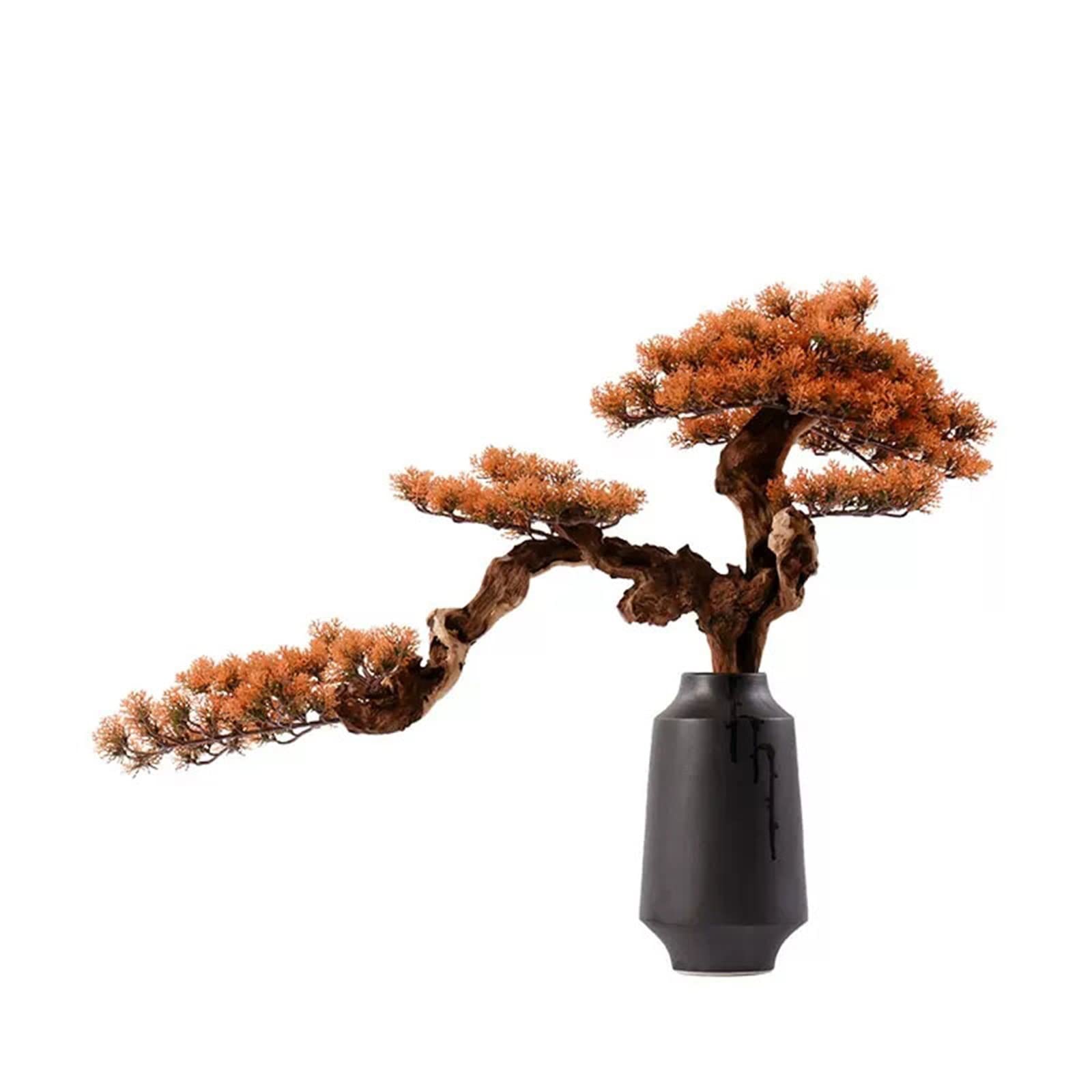 IUokLU Tree Fake Plant Artificial Bonsai Tree New Chinese Style Simulation Welcome Pine Bonsai Tree Home Interior Decoration Simulation Potted Plant with Ceramic Vase Potted Tree Artificial