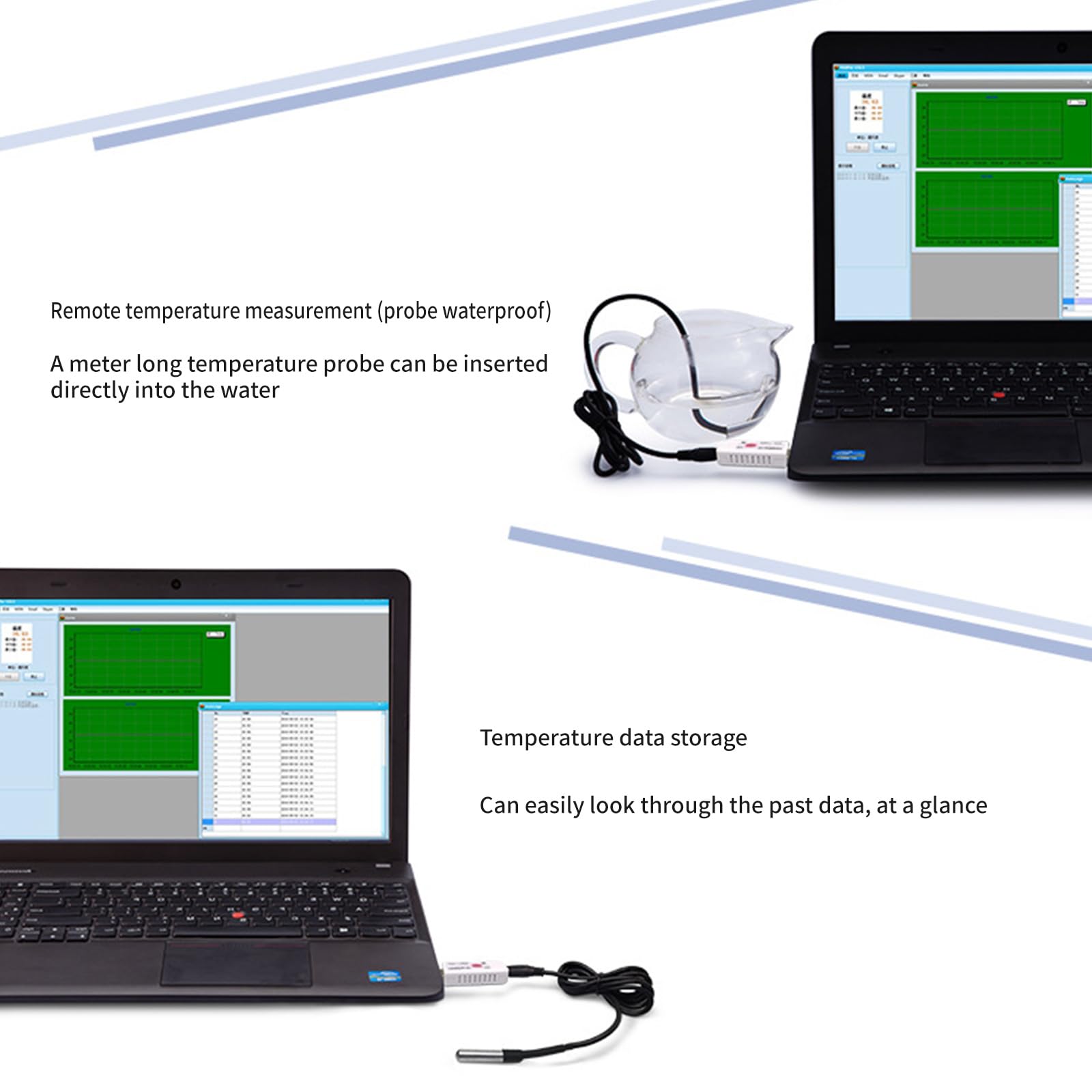 Registratore di dati del registratore di dati di umidità temperatura/di temperatura per il PC del computer con la funzione dell'allarme del email