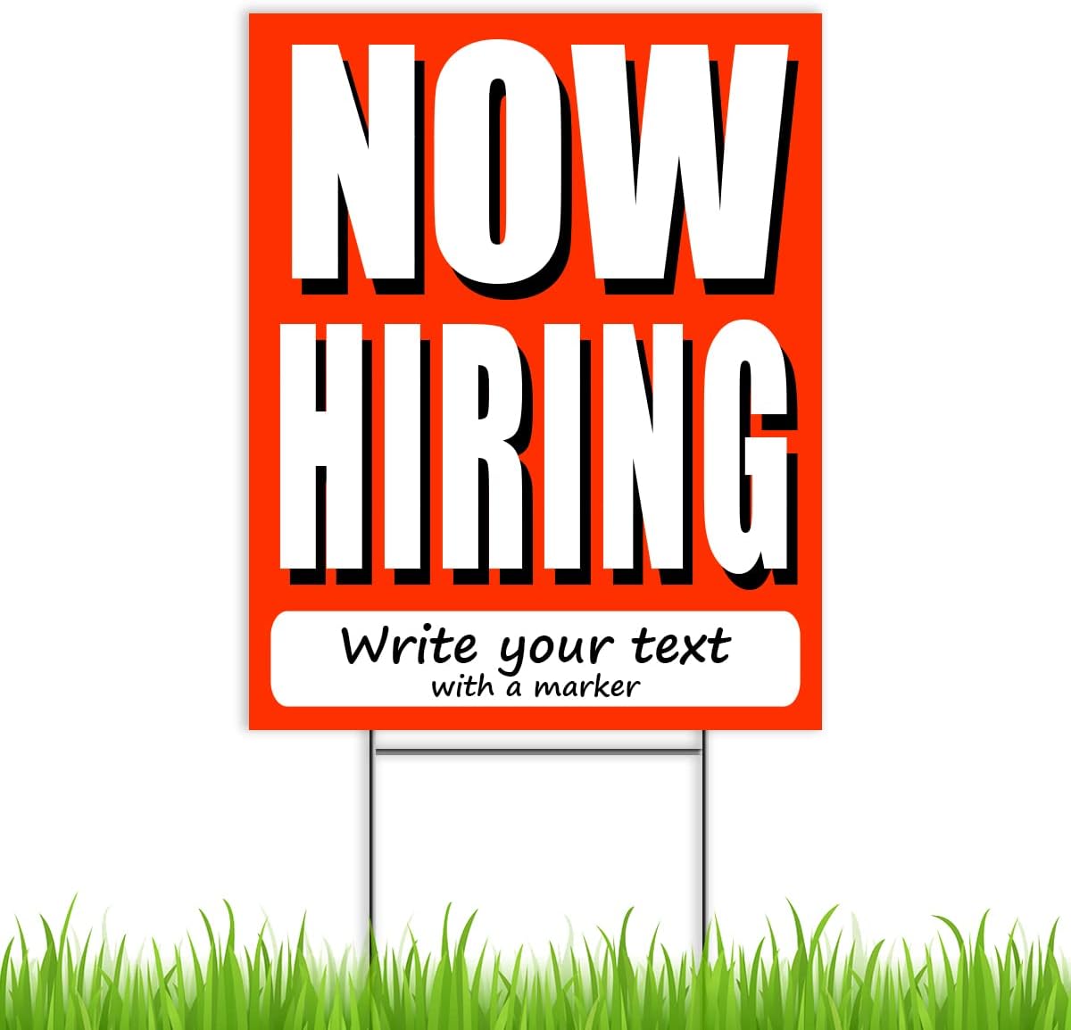 Now Hiring Sign - 16 x 12 Double Sided Coroplast Help Wanted Sign - Now Hiring Signs for Business - Outdoor Help Wanted Signs For Business