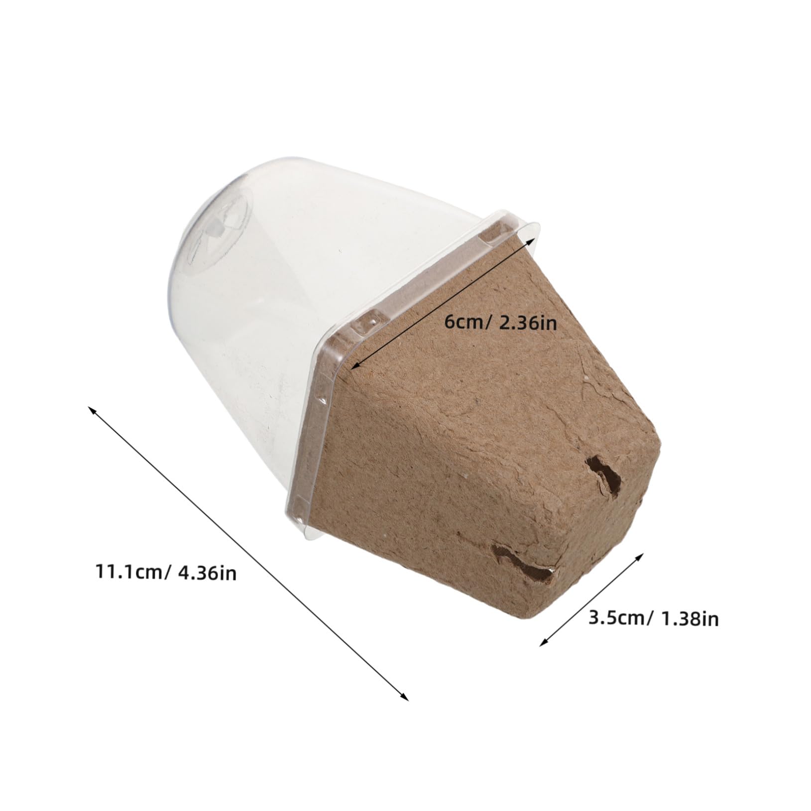 iplusmile Pots de Semis Carrés avec Dôme Ventilé en Pâte de Papier Lot de 36