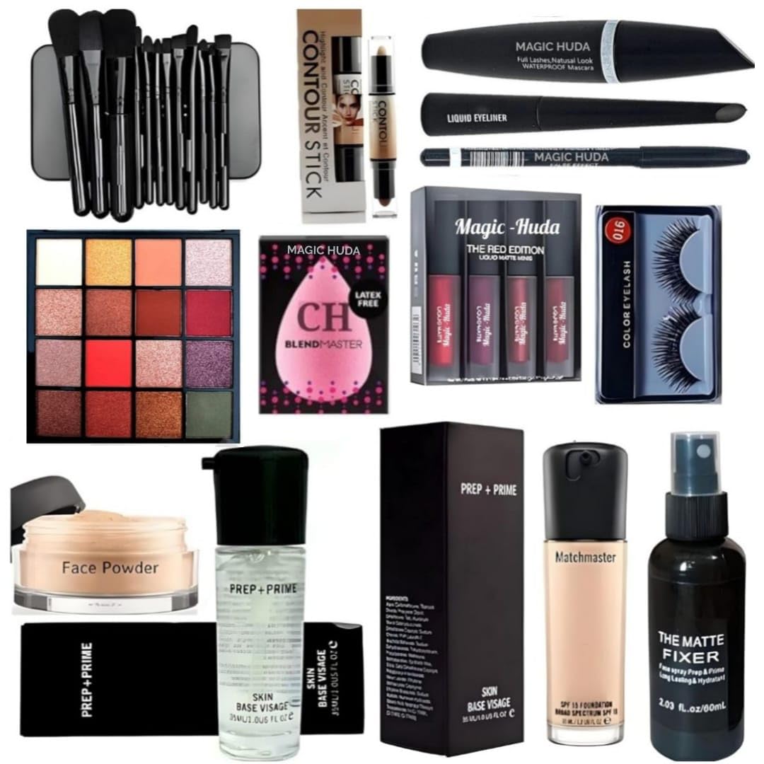 Magic Huda HD Waterproof Makeup Kit Combo For Women & Girls All Products In 1 Kit Set Of-16-image-40
