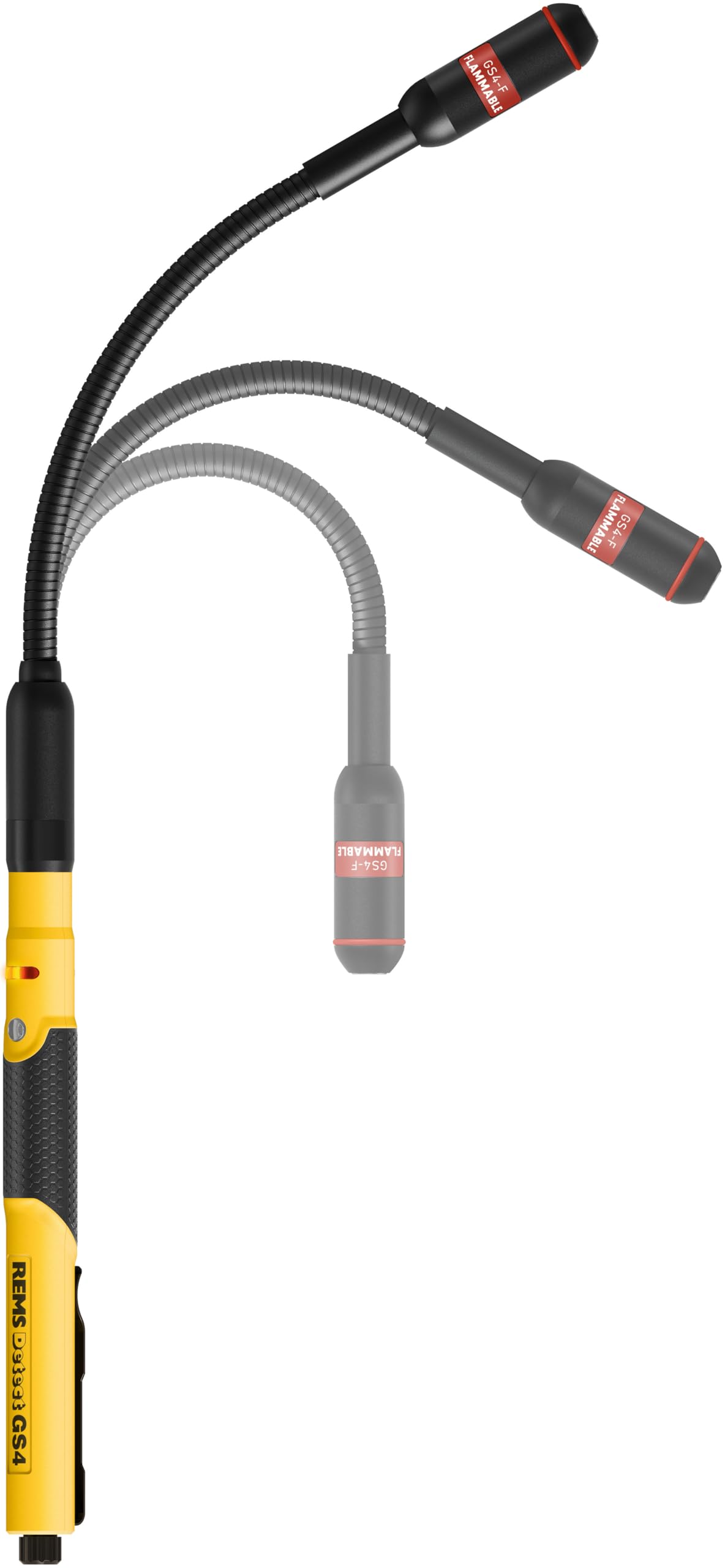 REMS Detect GS4 Kit F (Détecteur de fuite électronique, temps de réponse, fréquence LED & son, localisation des gaz inflammables, pour les endroits difficiles d'accès) 611095 R