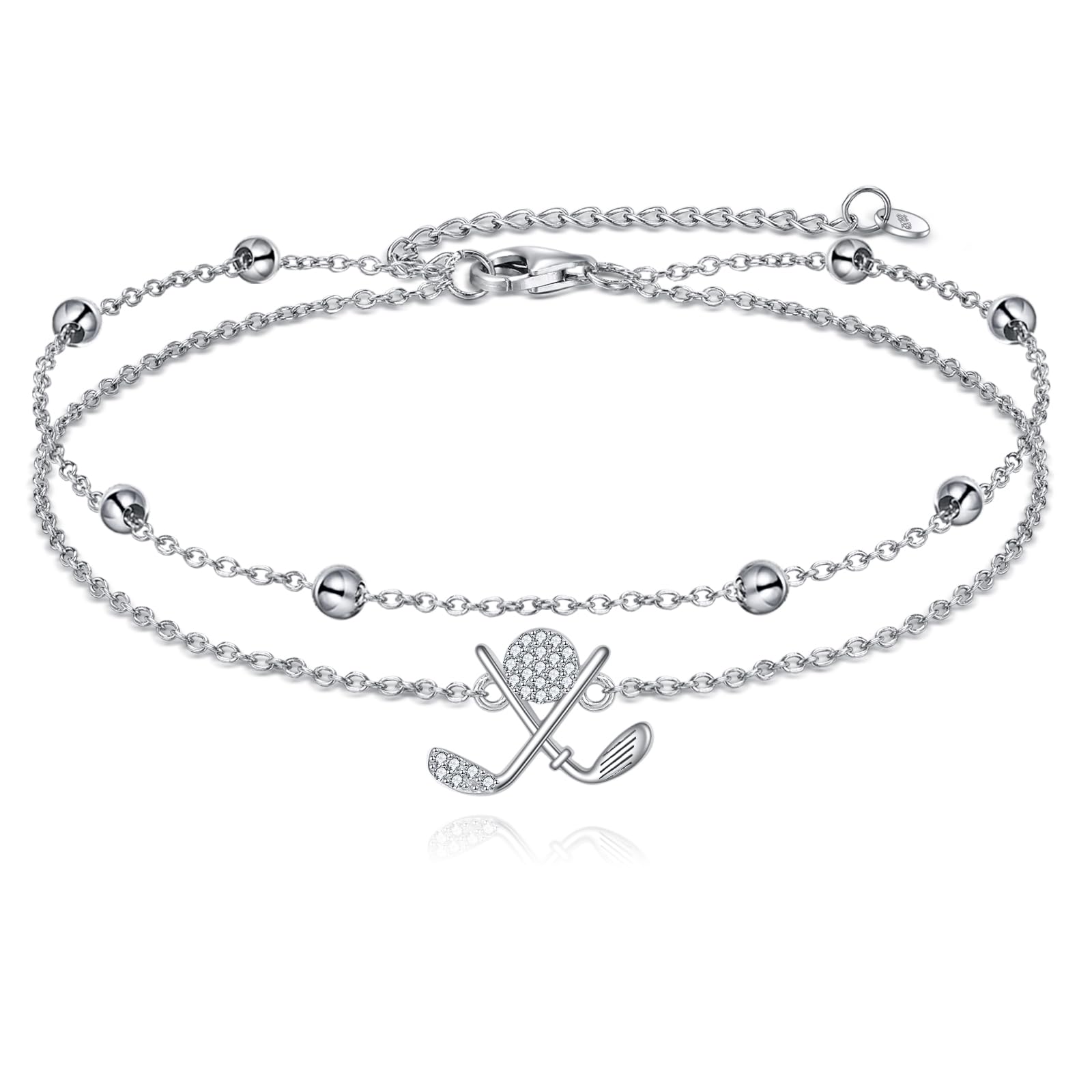 TIGER RIDER Dragonfly Anklet Sterling Silver Dragonfly Gifts Jewelry for Women with Crystal Birthday Anniversary