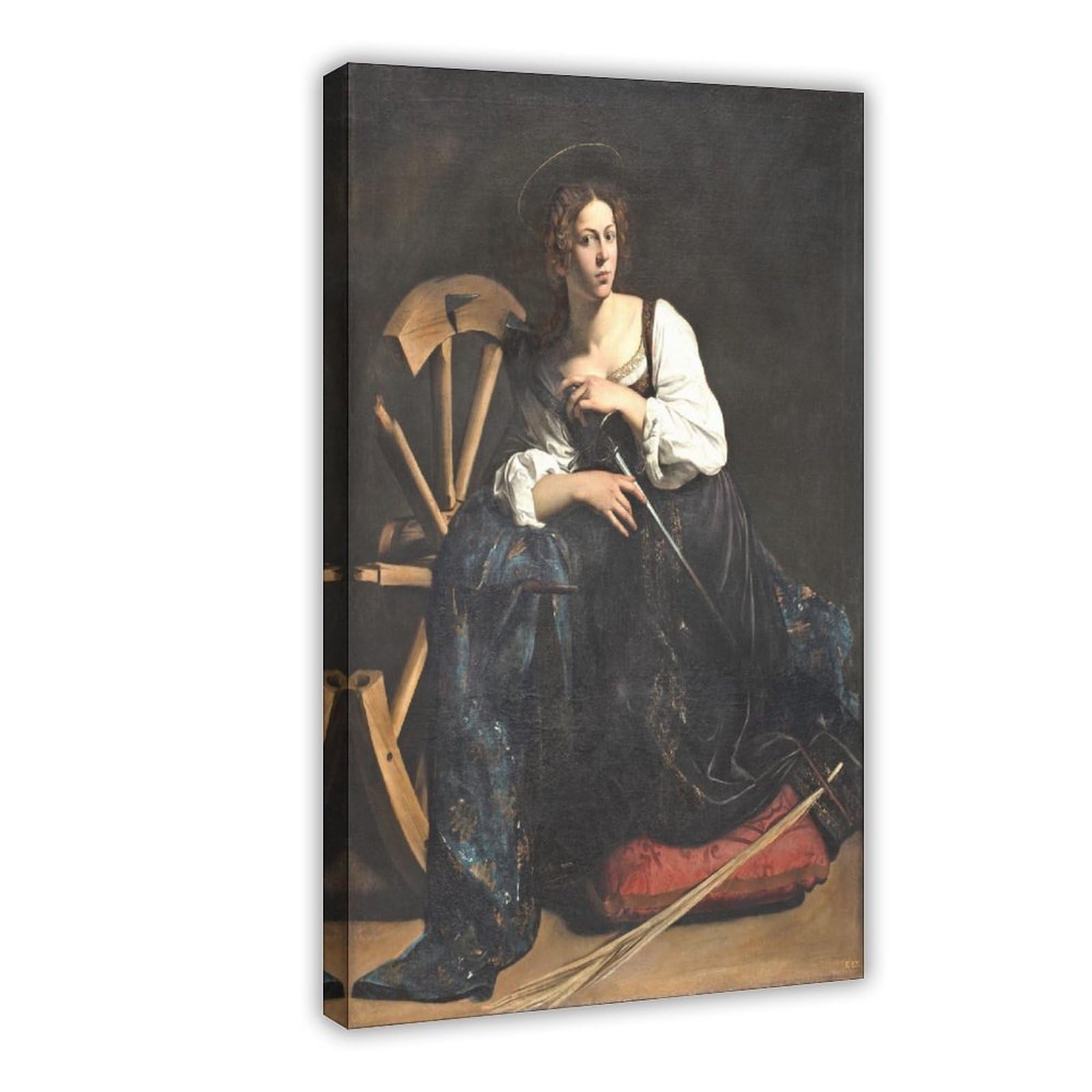 WCYB Saint Catherine of Alexandria Posters Prints Canvas Deco Paintings Wall Art Hangable Frame 16" L X 24" W