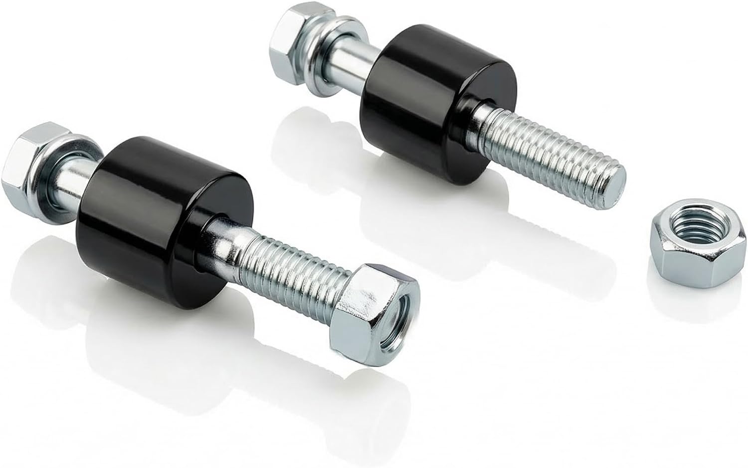 1 Inch Handlebar Riser Extension Spacers for Harley 1-1/4 Inch Handlebars, Gloss Black, 1215 CRS Steel, Fits Touring Softail Dyna Bagger Sportster