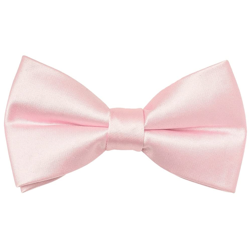 Ties R Us Men's Baby Pink Pre Tied Boys Satin Bow Tie Age 18 Months-3 Years