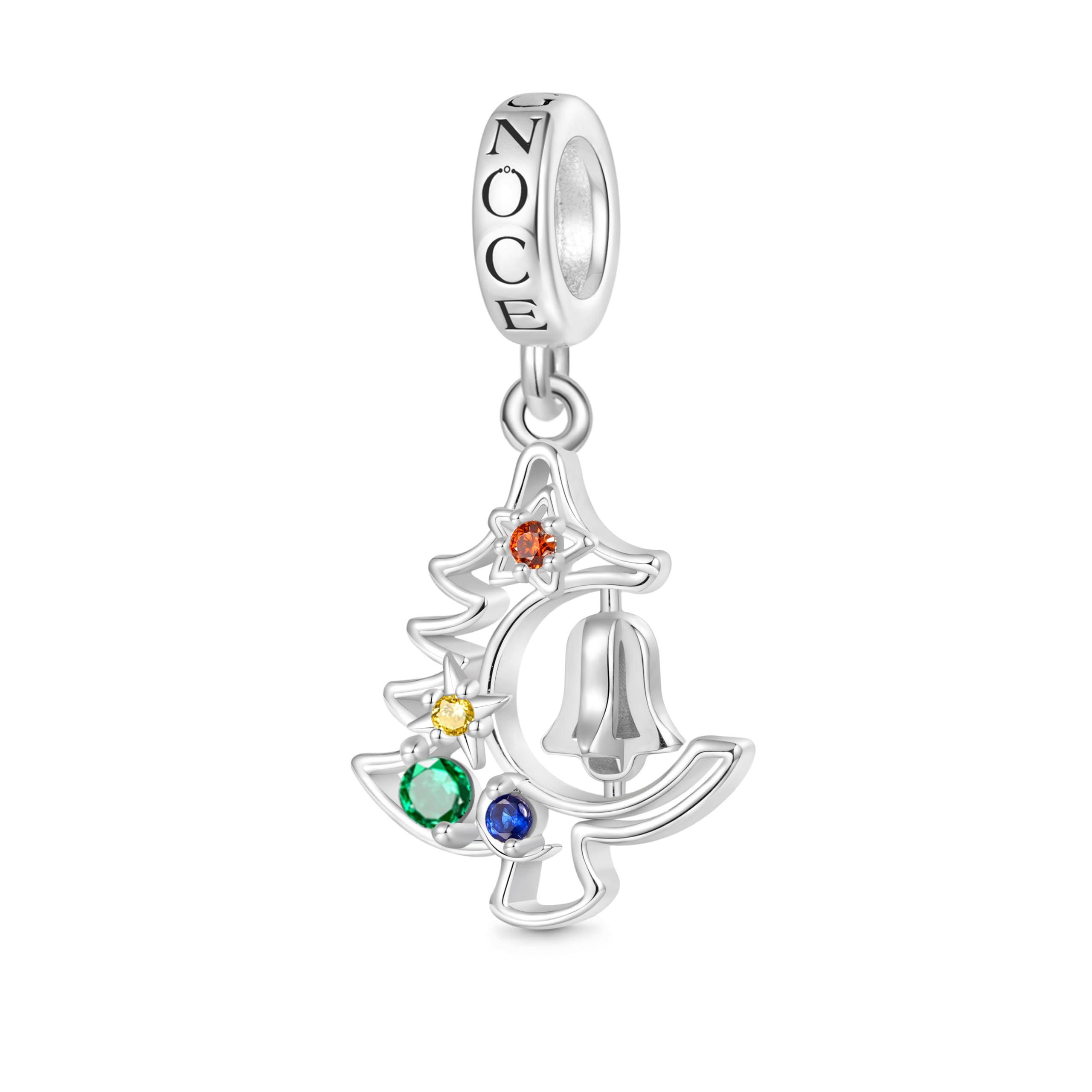 GNOCE Christmas Charm Sterling Silver Pendant Bead