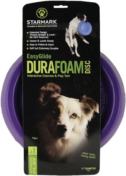 Pet Supplies : Pet Flying Discs : Starmark Easy Glide DuraFoam Flying Disc Dog Toy, Color Varies 11" : 