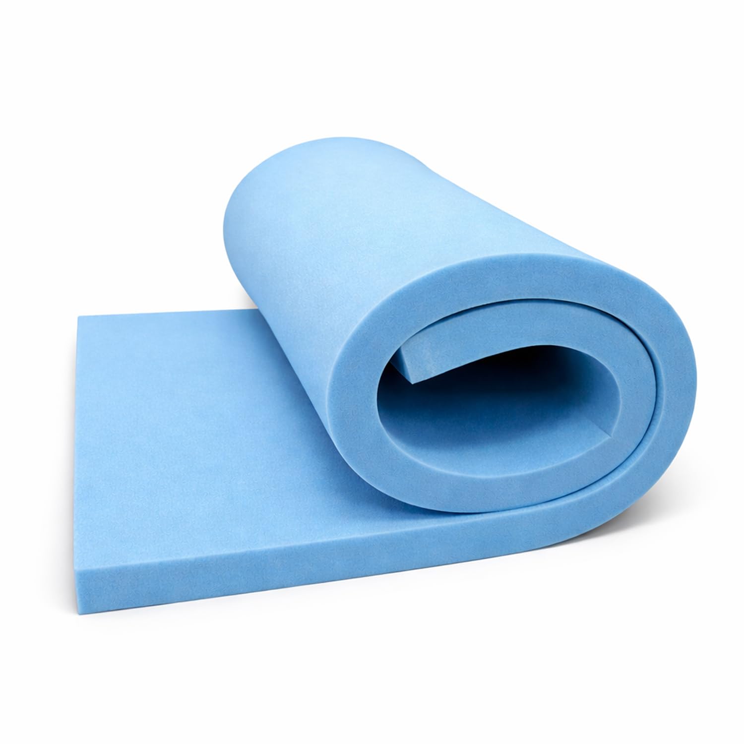 Brillars High Density Blue Upholstery Foam Cut to Size – Cushion Padding for Garden Bench, Dog Bed, Sofa, Chair, Caravan, Campervan & Furniture Replacement (Made to Order) (3.0 Inches, 43 x 18)