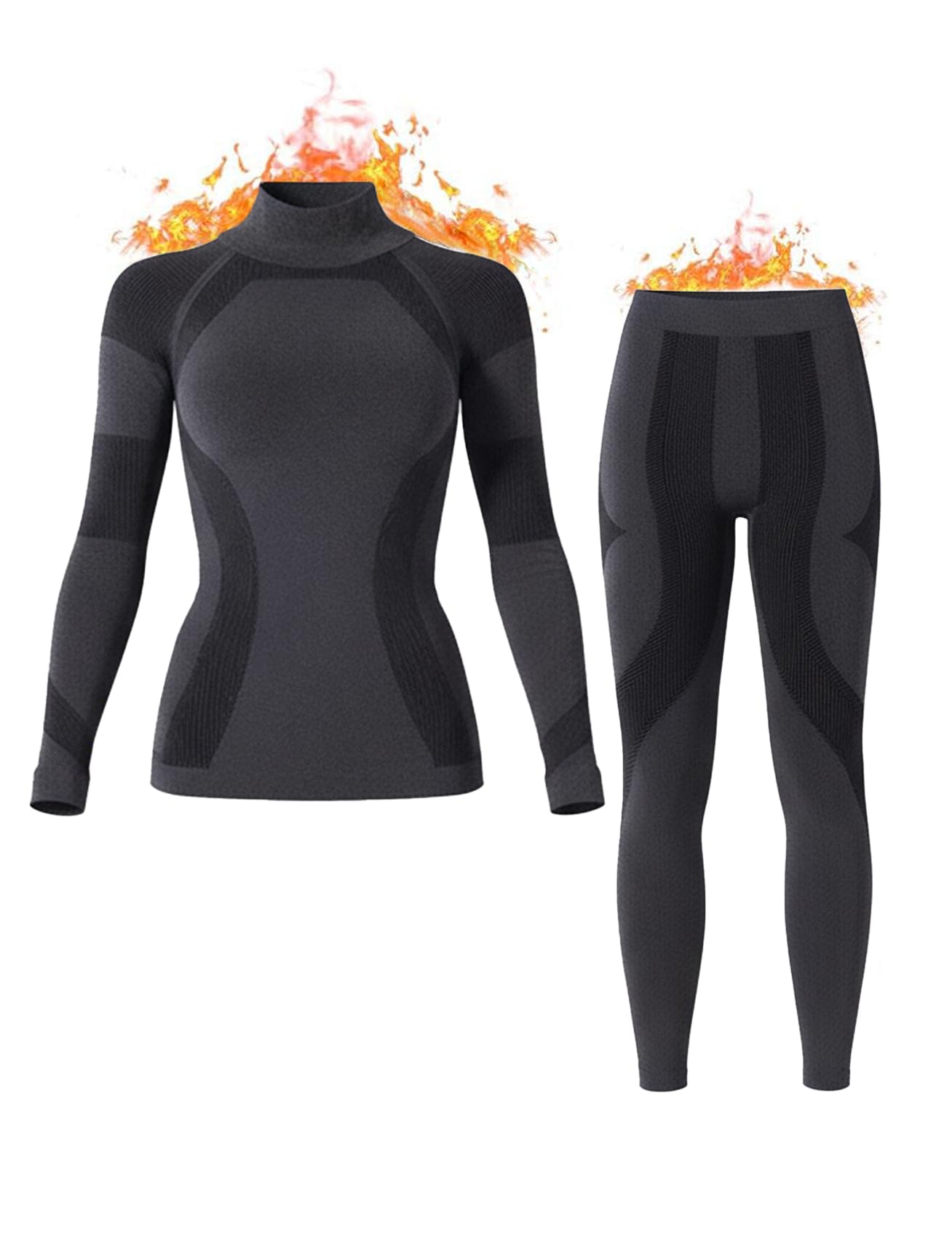 Couche de base chaude femme pour entraînement de ski et sessions de yoga