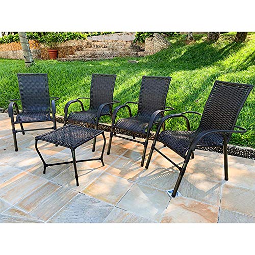 Jogo De Cadeiras Para Jardim - cadeira de jardim, mesa, cadeira de área, varanda, sacada - Tabaco