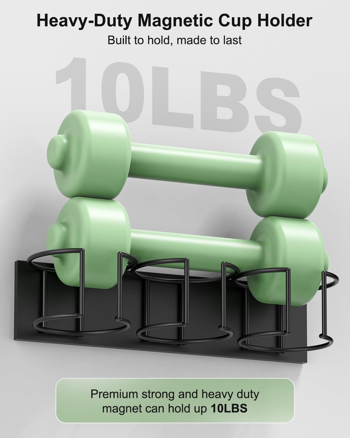 Magnetic Stanley Cup Holder for Refrigerator, Water Bottle Organizer with 2 Holders & 1 Lid Rack for Stanley 40 oz, Tumbler Lid Organizer for Stanley Cup Accessories, Ideal for Gifts - Image 6