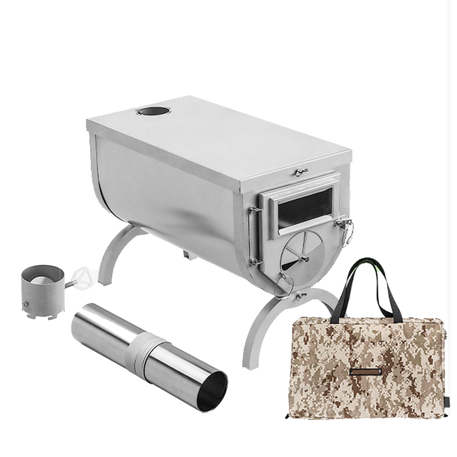 Stainless Steel Burning Wood Stove, Outdoor Mini Folding Tent Stove,  Charcoal Tent Stove Heater, Fireproof Ventilated BBQ Grill : Amazon.ca:  Sports u0026 Outdoors