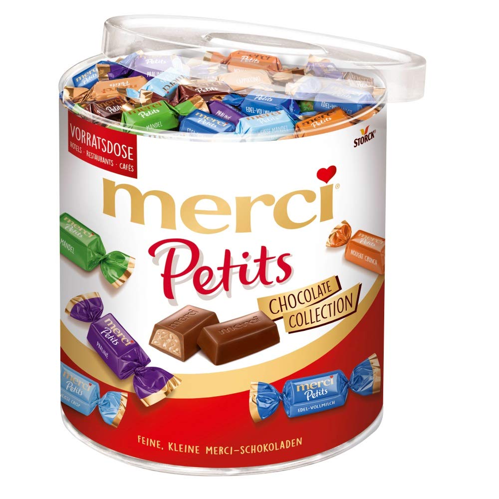 merci Petits Chocolate Collection Dose (8 x 1kg) / Feine Pralinen in 7 Sorten