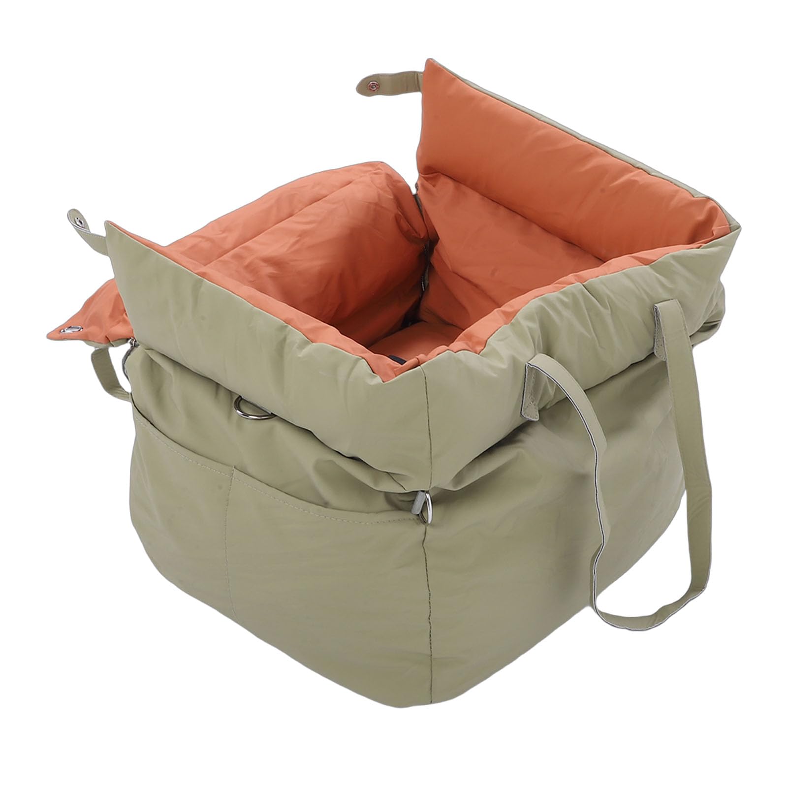 Focket Asiento de Coche para Perros, Cinturón de Seguridad Portátil Plegable Impermeable Antisuciedad para Coche, Funda de Asiento de Lavable Desmontable con Cinturón de Seguridad para Perros Gatos