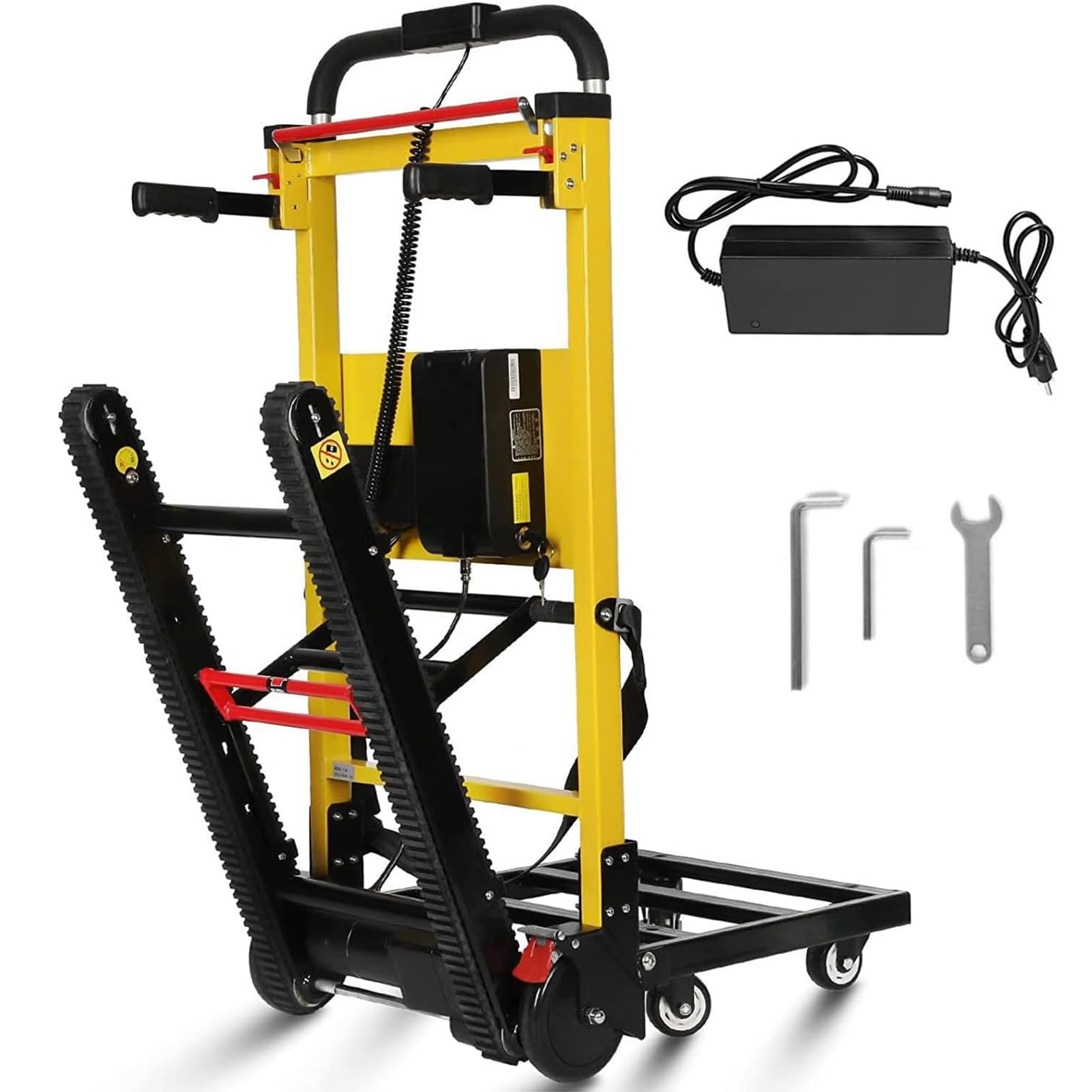 Elektrischer Treppensteiger mit Einer Kapazität von 400 kg Elektrische Sackkarre für Treppen Robuster Treppensteiger Trägt Schwere Gegenstände Mühelos Auf und Ab Treppen,F