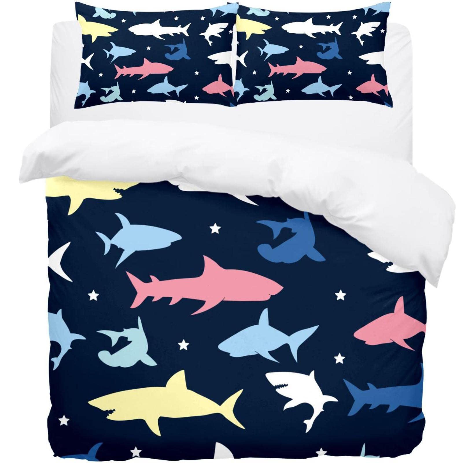 Housse de couette requin et étoile pour transformer la chambre d'enfant