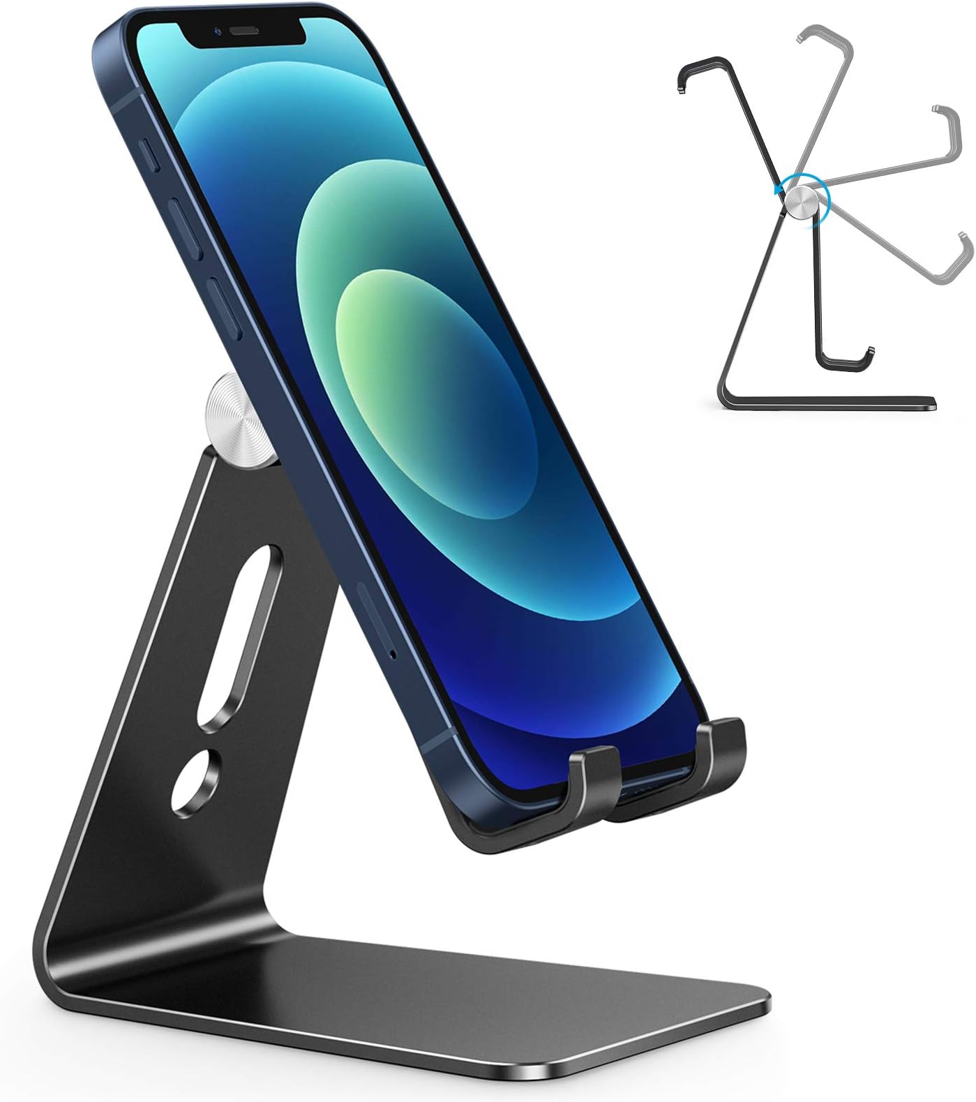 Support réglable pour téléphone portable en aluminium OMOTON avec base ...