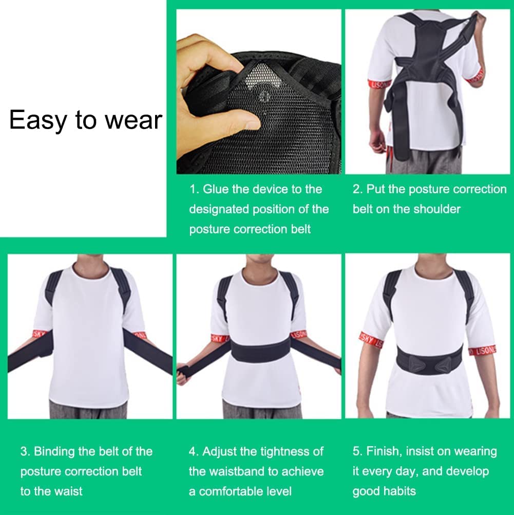 Supporto posteriore Uomo Donna, Brace Back fornisce sollievo dal dolore for la schiena del collo e le spalle Postura regolabile e traspirante(M)