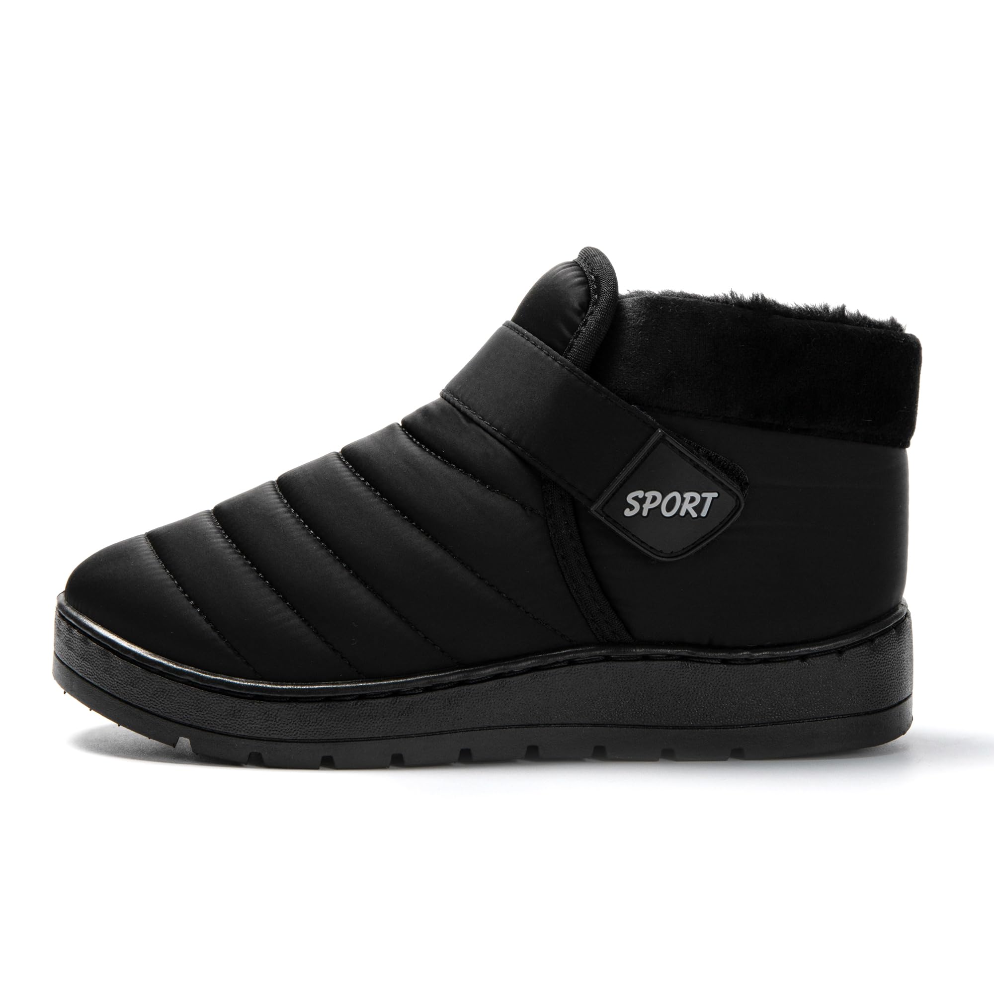 JOMIX Pantofole Donna Stivali Invernali Ciabatte Chiuse Calde da Casa Scarpe Mocassini da Inverno Babbucce Pelose Comode Chiusura a Strappo Regolabile